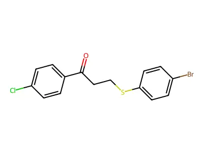 3-[(4-Bromophenyl)sulfanyl]-1-(4-chlorophenyl)-1-propanone structure
