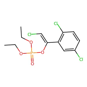Phosphoric acid, 2-chloro-1-(2,5-dichlorophenyl)ethenyl diethyl ester structure