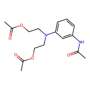 Acetamide, N-(3-(bis(2-(acetyloxy)ethyl)amino)phenyl)- structure