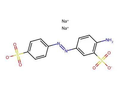 Benzenesulfonic acid, 2-amino-5-(2-(4-sulfophenyl)diazenyl)-, sodium salt (1:?) structure