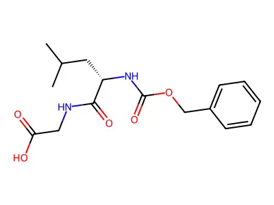 N-(N-((Phenylmethoxy)carbonyl)-L-leucyl)glycine structure