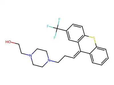 2-[4-[3-[2-(Trifluoromethyl)-9-thioxanthenylidene]propyl]-1-piperazinyl]ethanol structure