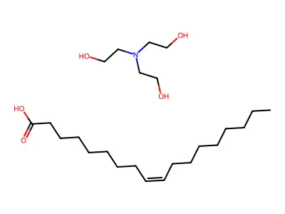 2-[Bis(2-hydroxyethyl)amino]ethanol;octadec-9-enoic acid structure