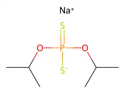 Sodium di(propan-2-yloxy)-sulfanylidene-sulfido-lambda5-phosphane structure