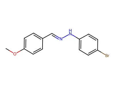 4-bromo-N-[(4-methoxyphenyl)methylideneamino]aniline structure