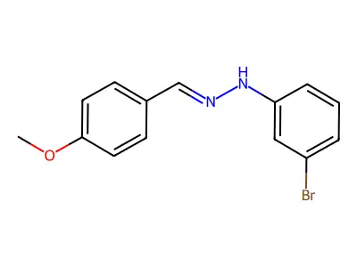 3-bromo-N-[(4-methoxyphenyl)methylideneamino]aniline structure