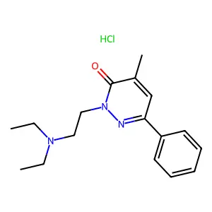 3(2H)-Pyridazinone, 2-(2-(diethylamino)ethyl)-4-methyl-6-phenyl-, hydrochloride structure