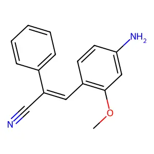 Benzeneacetonitrile, alpha-((4-amino-2-methoxyphenyl)methylene)- structure
