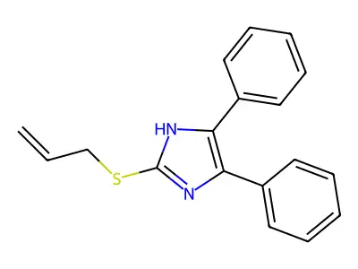 2-(allylthio)-4,5-diphenyl-1H-imidazole structure