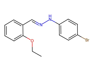 4-bromo-N-[(2-ethoxyphenyl)methylideneamino]aniline structure