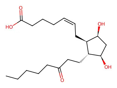 11beta-13,14-dihydro-15-keto Prostaglandin F2alpha structure