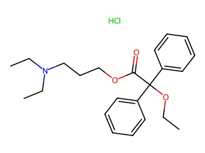 2,2-Diphenyl-2-ethoxyacetic acid (3-(diethylamino)propyl) ester hydrochloride structure