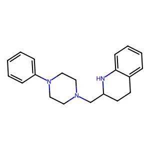 Quinoline, 1,2,3,4-tetrahydro-2-(4-phenylpiperazinylmethyl)- structure