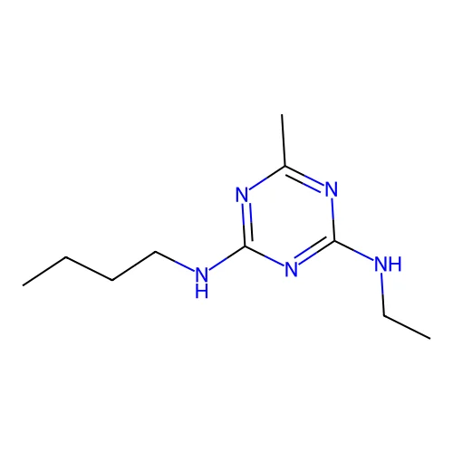 2-N-butyl-4-N-ethyl-6-methyl-1,3,5-triazine-2,4-diamine structure