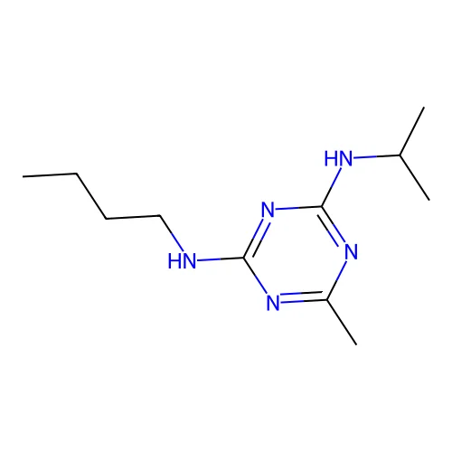 4-N-butyl-6-methyl-2-N-propan-2-yl-1,3,5-triazine-2,4-diamine structure