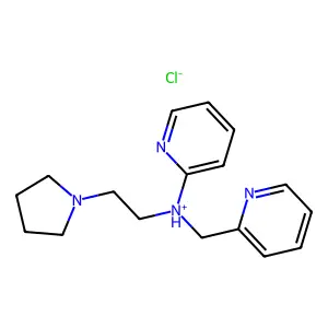 Ethylamine, N-(2-pyridyl)-N-(2-pyridylmethyl)-2-(1-pyrrolidinyl)-, hydrochloride structure