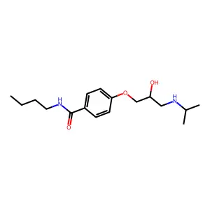 Benzamide, N-butyl-4-(2-hydroxy-3-((1-methylethyl)amino)propoxy)- structure