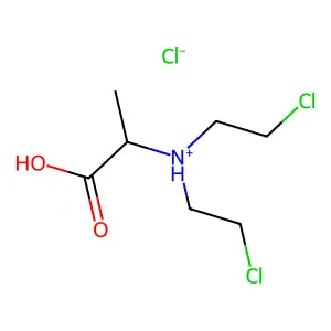 Alanine, N,N-bis(2-chloroethyl)-, hydrochloride, DL- structure
