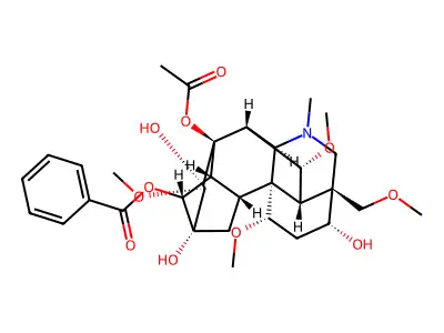 Mesaconitine structure
