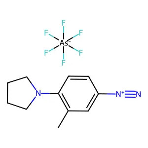 Benzenediazonium, 3-methyl-4-(1-pyrrolidinyl)-, hexafluoroarsenate(1-) (1:1) structure
