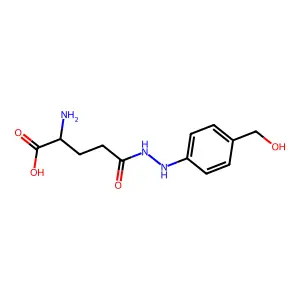 2-Amino-5-(2-(4-(hydroxymethyl)phenyl)hydrazinyl)-5-oxopentanoic acid structure