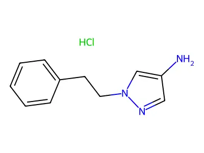 1H-Pyrazol-4-amine, 1-(2-phenylethyl)-, hydrochloride (1:?) structure
