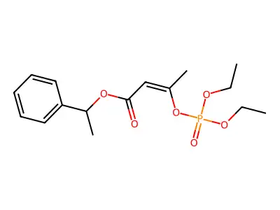 1-Phenylethyl 3-diethoxyphosphoryloxybut-2-enoate structure