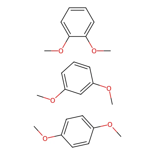 1,2-Dimethoxybenzene;1,3-dimethoxybenzene;1,4-dimethoxybenzene structure