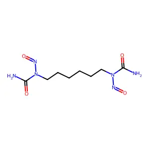 Bis(N-carbamyl-N-nitroso)hexamethylenediamine structure