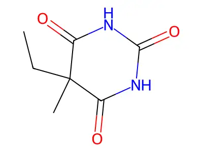 5-Ethyl-5-methyl-1H,3H,5H-pyrimidin-2,4,6-trione structure