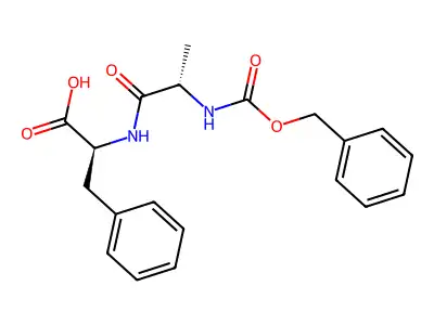 3-Phenyl-N-(N-((phenylmethoxy)carbonyl)-L-alanyl)-L-alanine structure