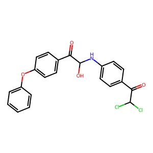 Ethanone, 2-((4-(dichloroacetyl)phenyl)amino)-2-hydroxy-1-(4-phenoxyphenyl)- structure