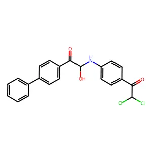 Ethanone, 1-(1,1'-biphenyl)-4-yl-2-((4-(dichloroacetyl)phenyl)amino)-2-hydroxy- structure