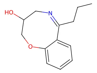 3,4-Dihydro-3-hydroxy-6-propyl-1,5-benzoxazocine structure