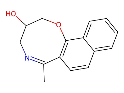 6-Methyl-3,4-dihydro-2H-naphth(1,2-b)-1,5-oxazocin-3-ol structure