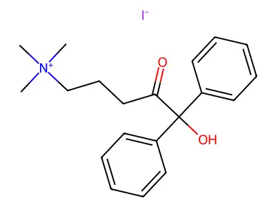 Ammonium, (5,5-diphenyl-5-hydroxy-4-oxopentyl)trimethyl-, iodide structure