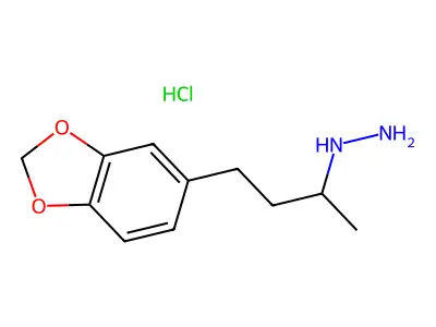 Hydrazine, (3-(1,3-benzodioxol-5-yl)-1-methylpropyl)-, hydrochloride structure