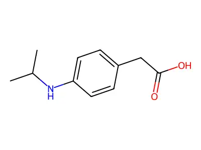 Acetic acid, 2-(p-(isopropylamino)phenyl)- structure