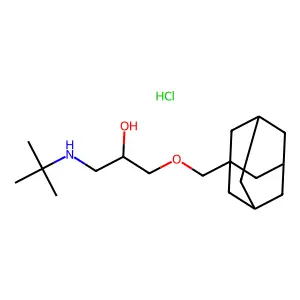 2-Propanol, 1-(1-adamantylmethoxy)-3-(tert-butylamino)-, hydrochloride structure
