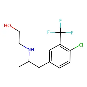 2-((2-(4-Chloro-3-(trifluoromethyl)phenyl)-1-methylethyl)amino)ethanol structure