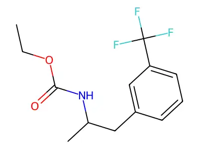 Carbamic acid, N-(alpha-methyl-m-trifluoromethylphenethyl)-, ethyl ester structure