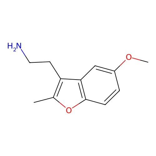 2-Methyl-3-aminoethyl-5-methoxybenzofuran structure