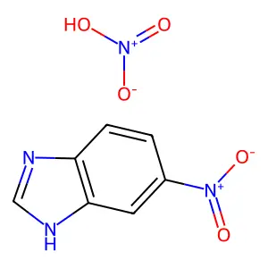 1H-Benzimidazole, 6-nitro-, nitrate (1:1) structure