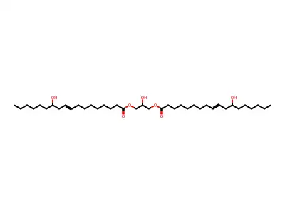 Bis[(R)-12-hydroxyoleic] acid, diester with glycerol structure