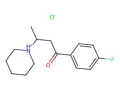 Butyrophenone, 4'-fluoro-3-piperidino-, hydrochloride structure