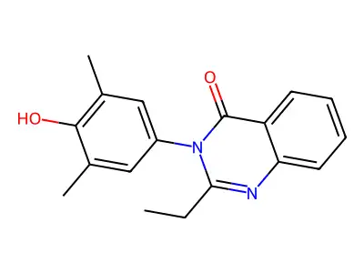 4(3H)-Quinazolinone, 3-(3,5-dimethyl-4-hydroxyphenyl)-2-ethyl- structure