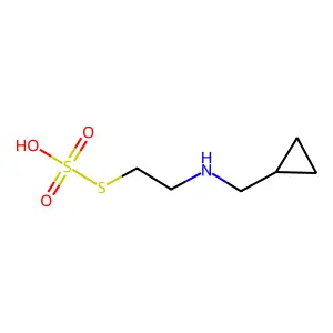 Ethanethiol, 2-(cyclopropylmethyl)amino-, hydrogen sulfate (ester) structure