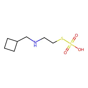 Ethanethiol, 2-(cyclobutylmethyl)amino-, hydrogen sulfate (ester) structure