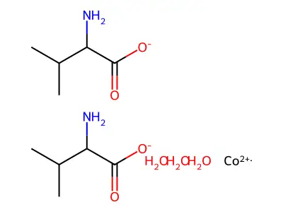 Cobalt, bis(DL-valinato)-, trihydrate structure
