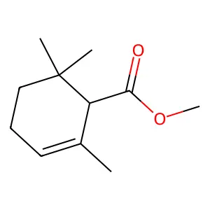 2-Cyclohexene-1-carboxylic acid, 2,6,6-trimethyl-, methyl ester structure